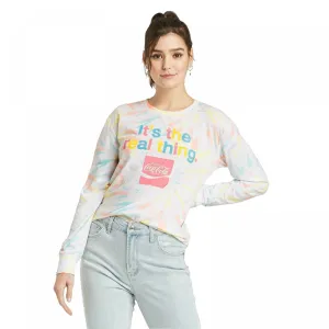 Coca Cola Women's It's The Real Thing Long Sleeve Graphic T-Shirt