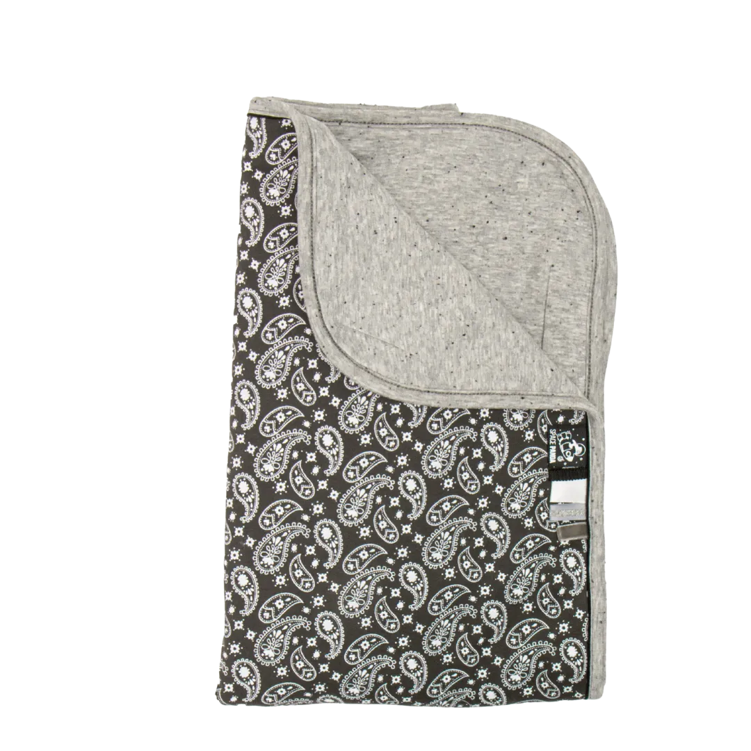 Dark Paisley Summer Blanket