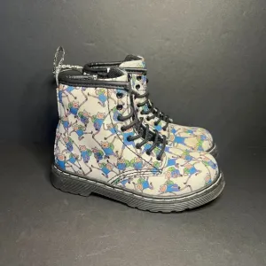 Doc Dr Martens Cartoon Network Adventure Time Finn Lace Up &amp; Zip Kids Boots 10