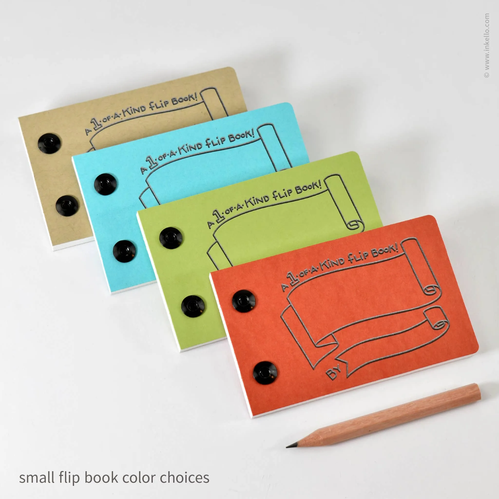 Draw-Your-Own Flip Book   Pencil (#316): Blue Raspberry / Small