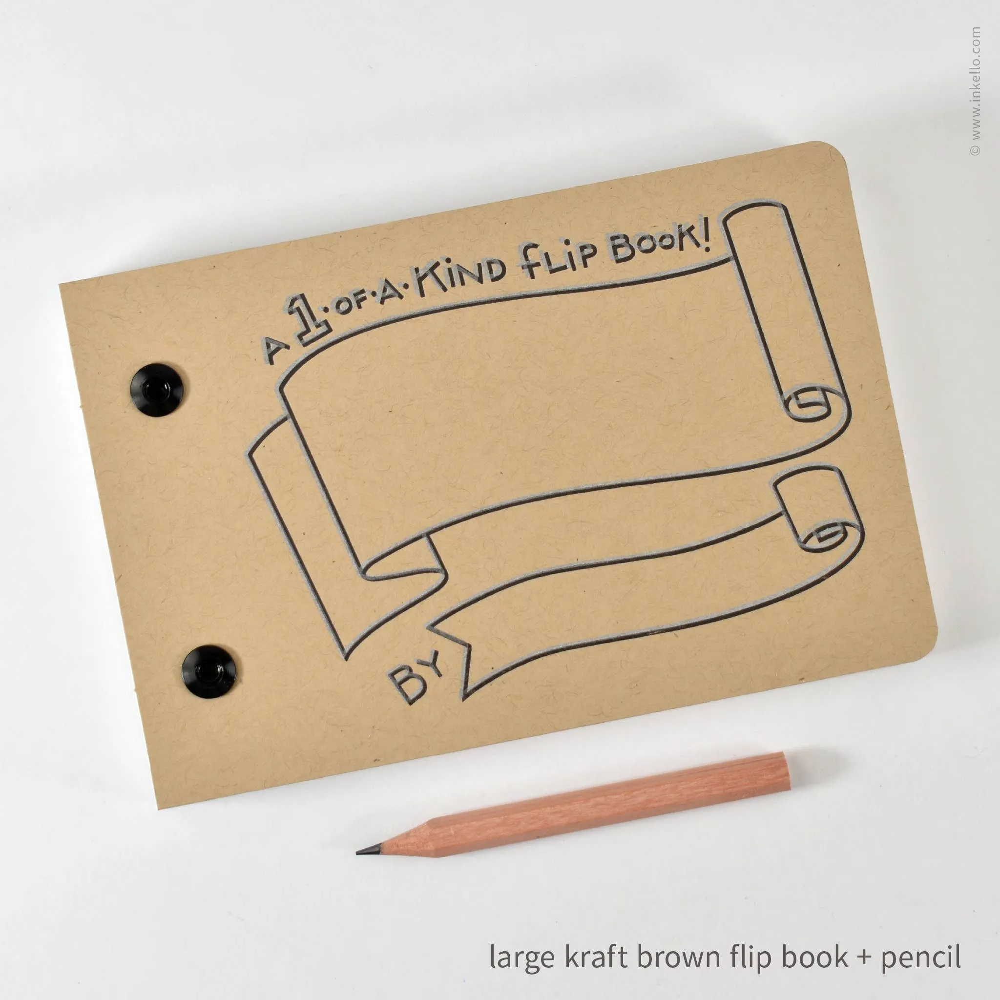 Draw-Your-Own Flip Book   Pencil (#316): Blue Raspberry / Small