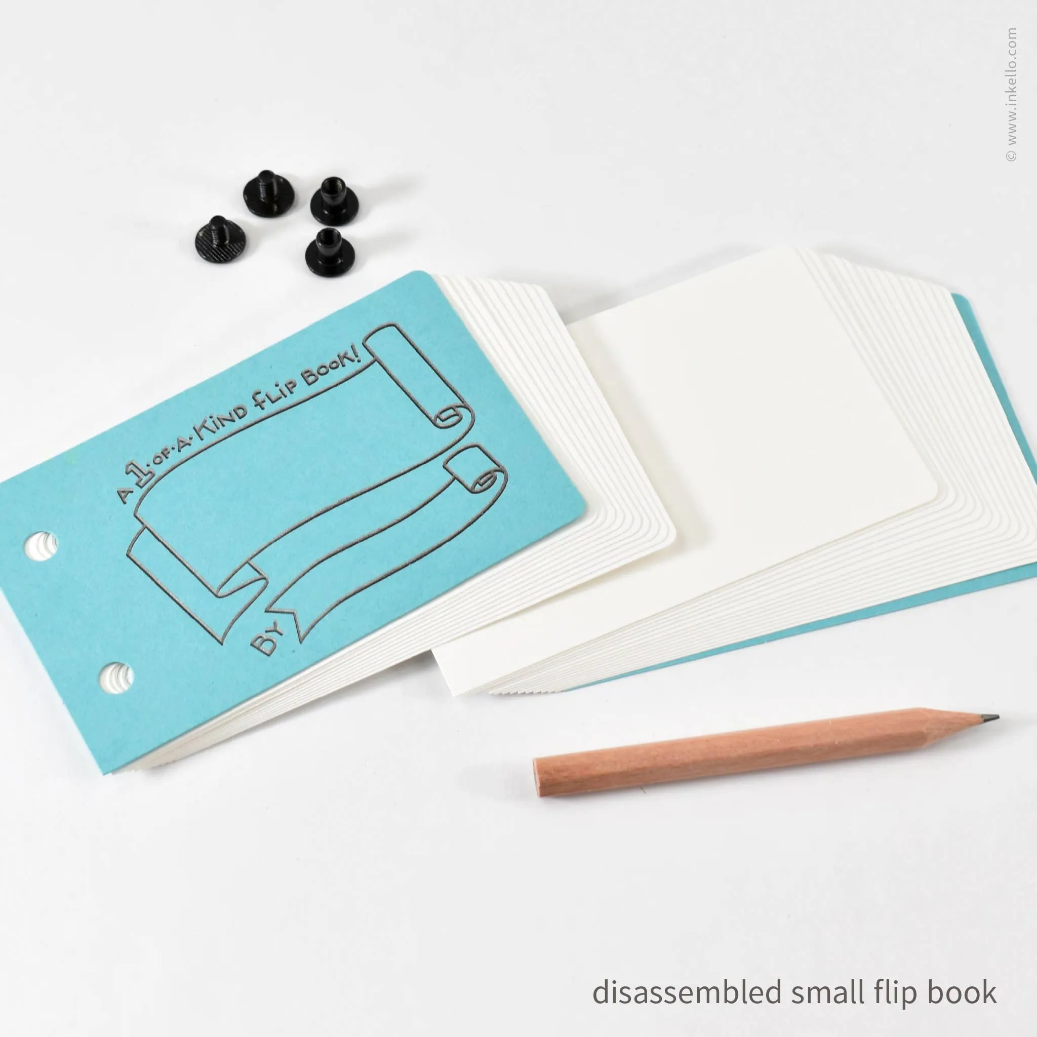 Draw-Your-Own Flip Book   Pencil (#316): Blue Raspberry / Small
