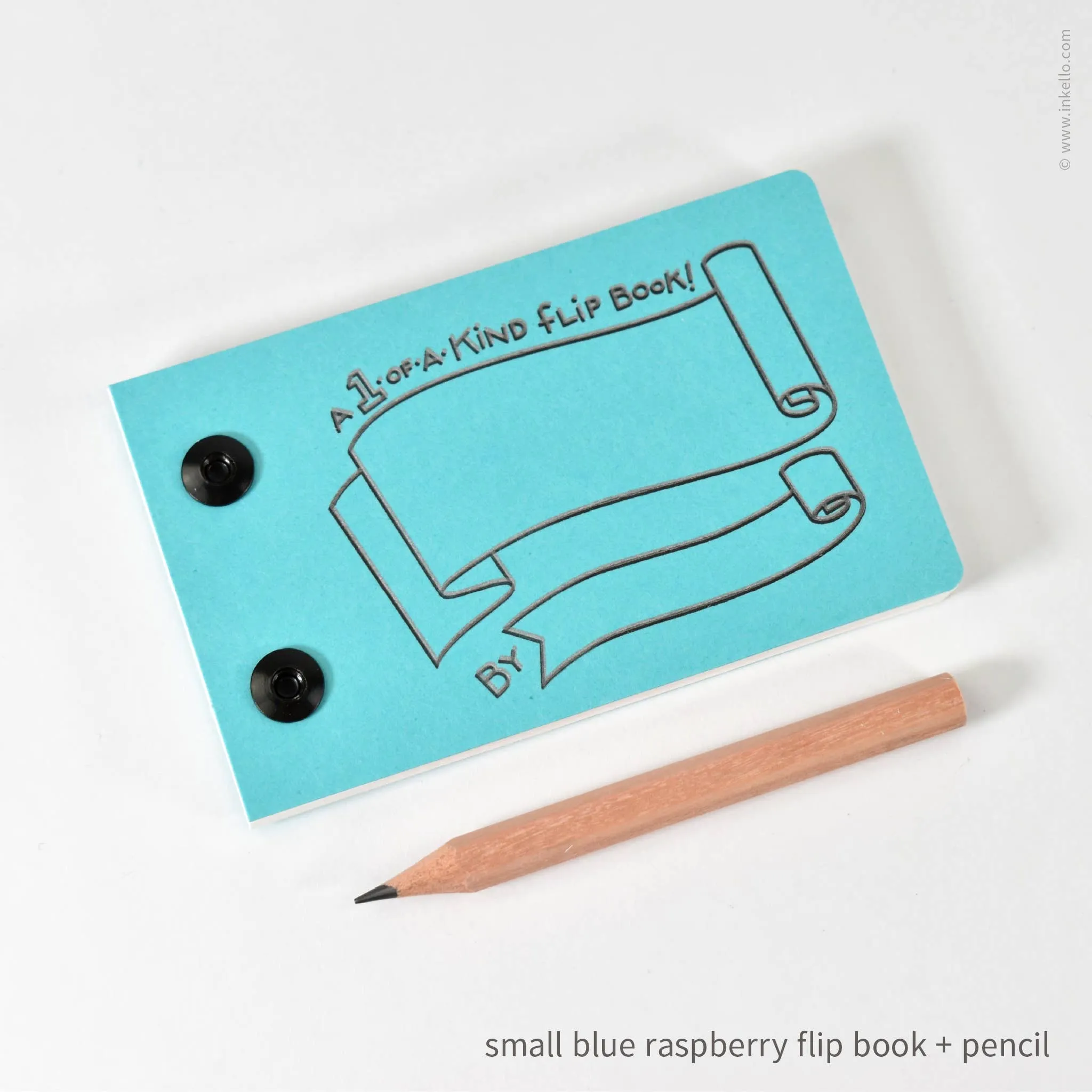 Draw-Your-Own Flip Book   Pencil (#316): Blue Raspberry / Small