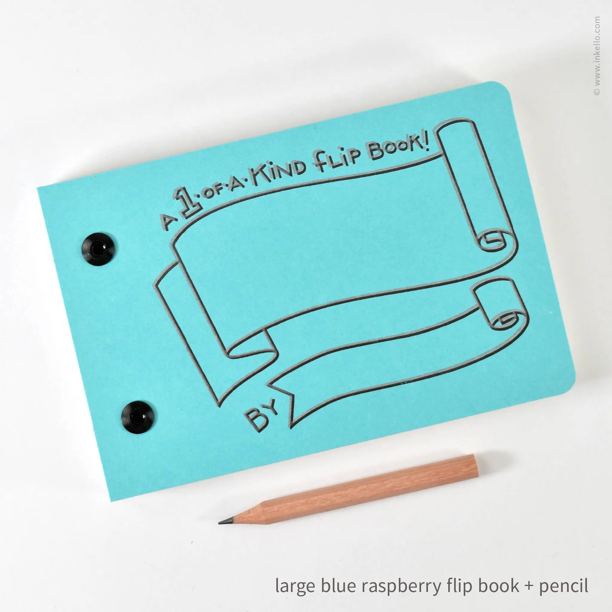 Draw-Your-Own Flip Book   Pencil (#316): Blue Raspberry / Small
