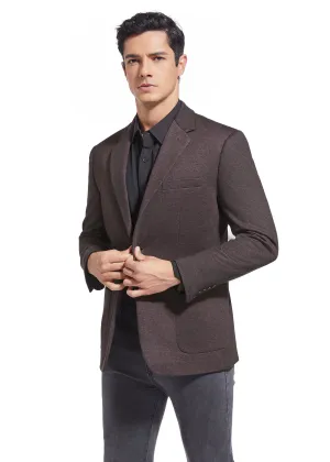 Duchamp London Burgundy Solid Stretch Sport Coat