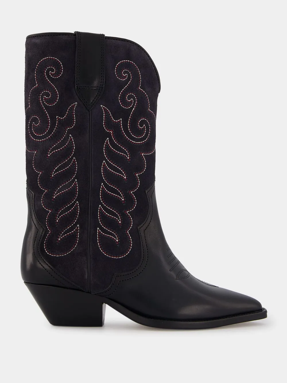 Duerto Black Suede Cowboy Boots