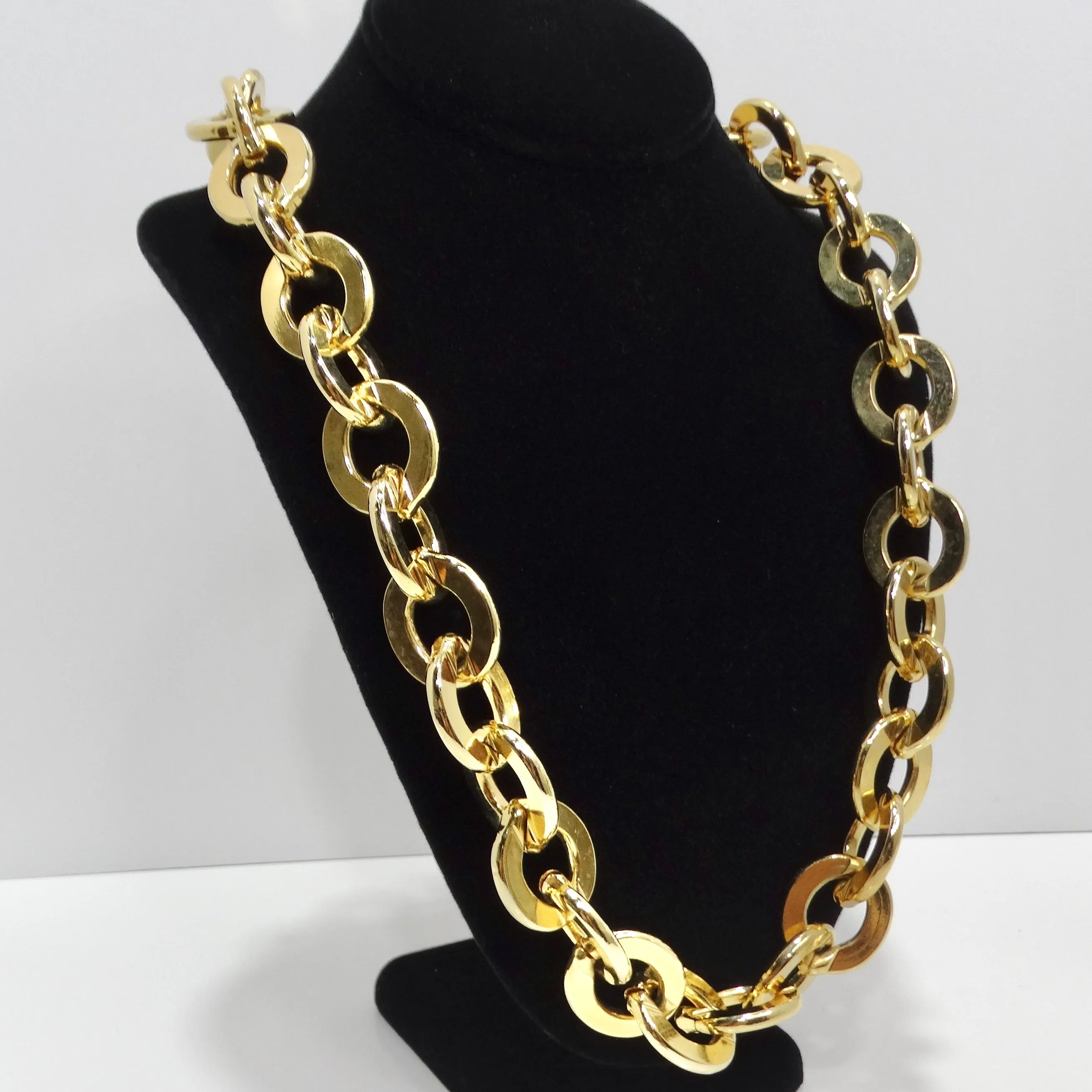Erwin Pearl 1980s Gold Tone Chain Necklace