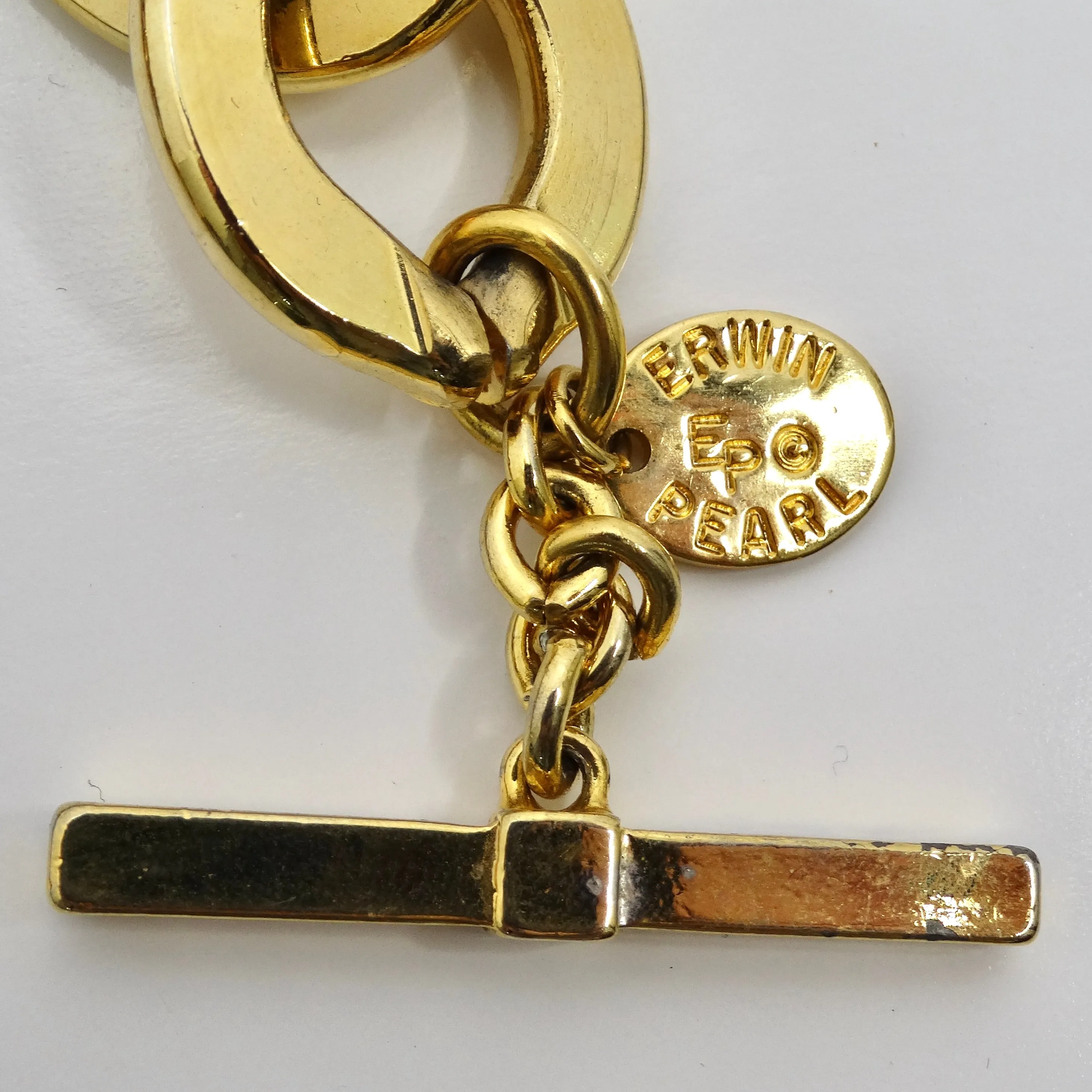 Erwin Pearl 1980s Gold Tone Chain Necklace