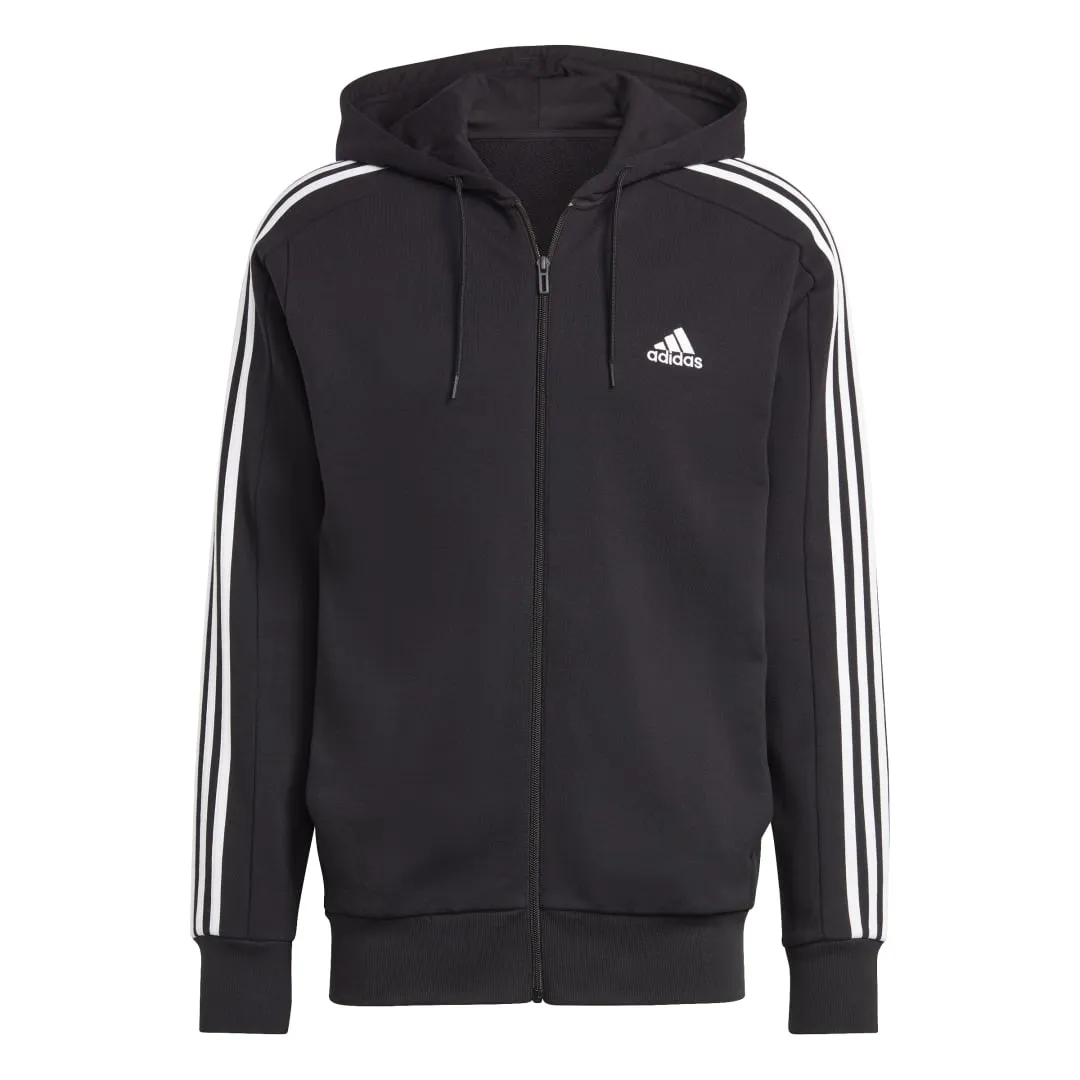 Essentials French Terry 3-Stripes Full-Zip Hoodie