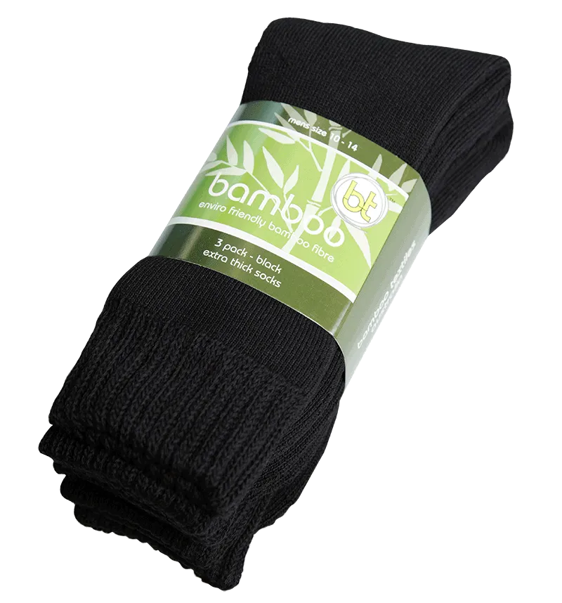 Extra Thick Bamboo Socks - 3 Pack
