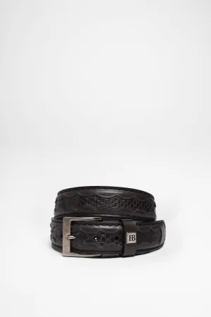 FG0815 Ledergürtel Grau - Python