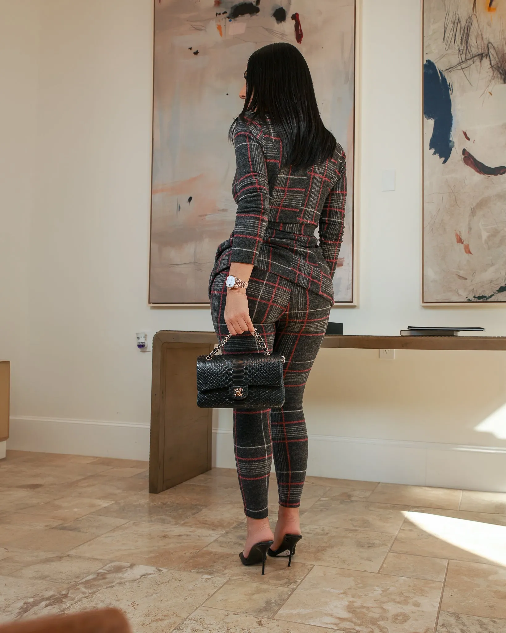 Fisher (Black Multi Blazer Set)