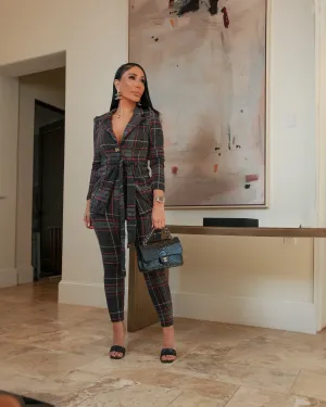Fisher (Black Multi Blazer Set)