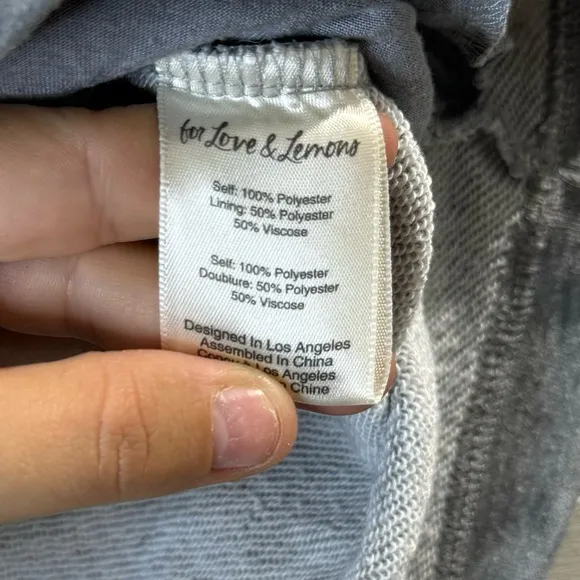 For Love &amp; Lemons | Women's NWOT Gray Ellie Shorts Size XS