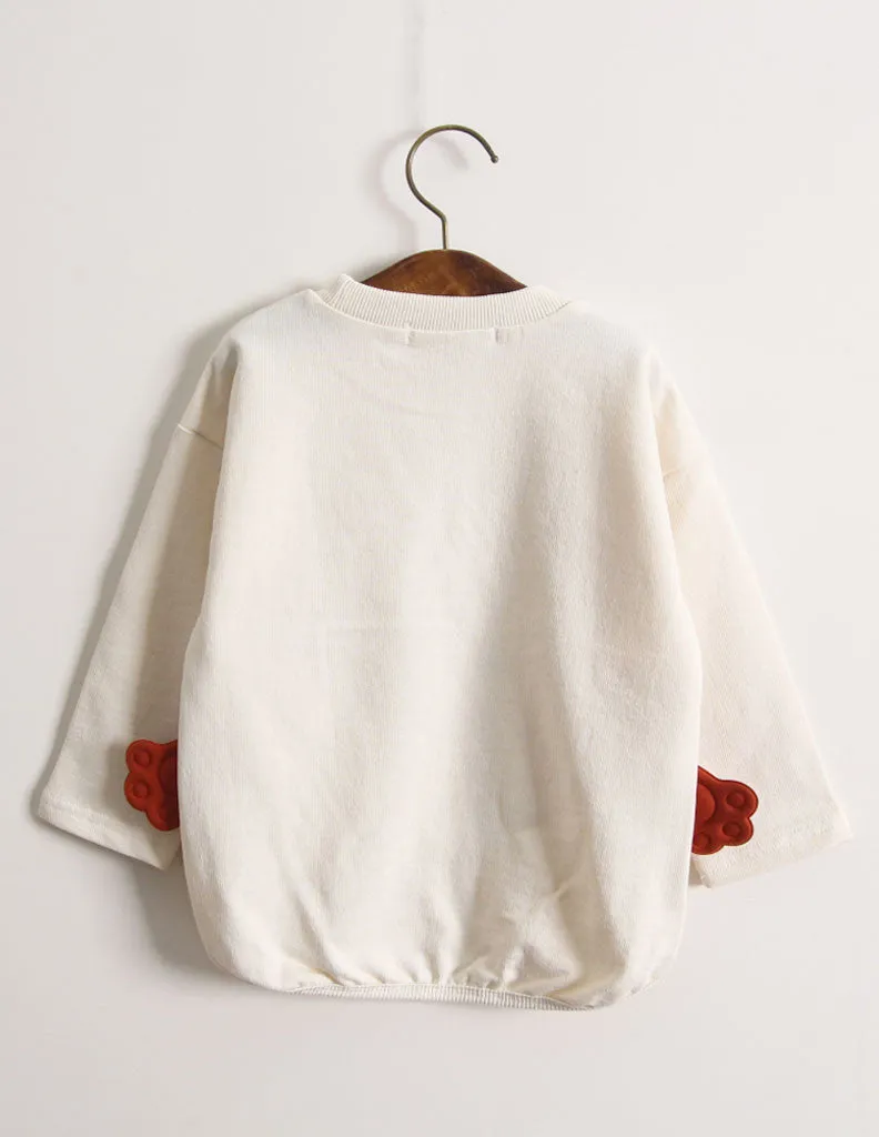 Fox Paw Jumper Cream