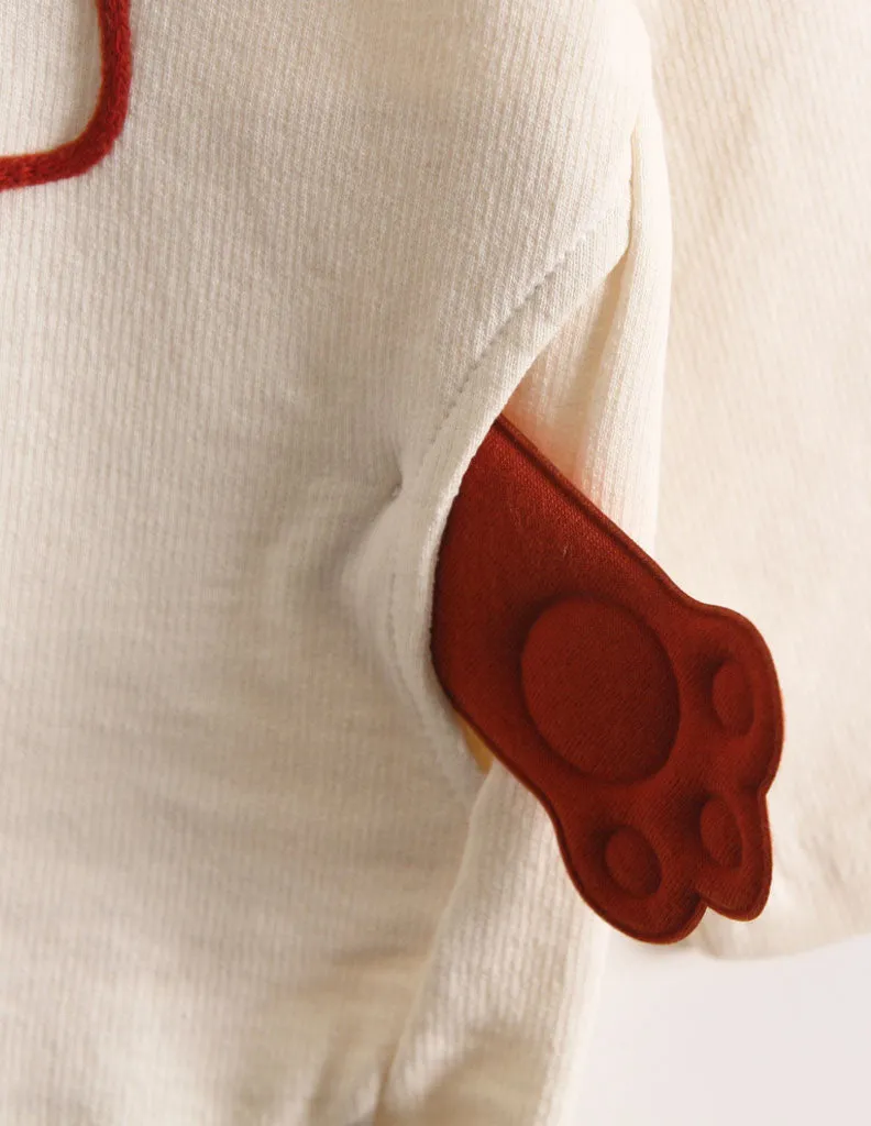 Fox Paw Jumper Cream