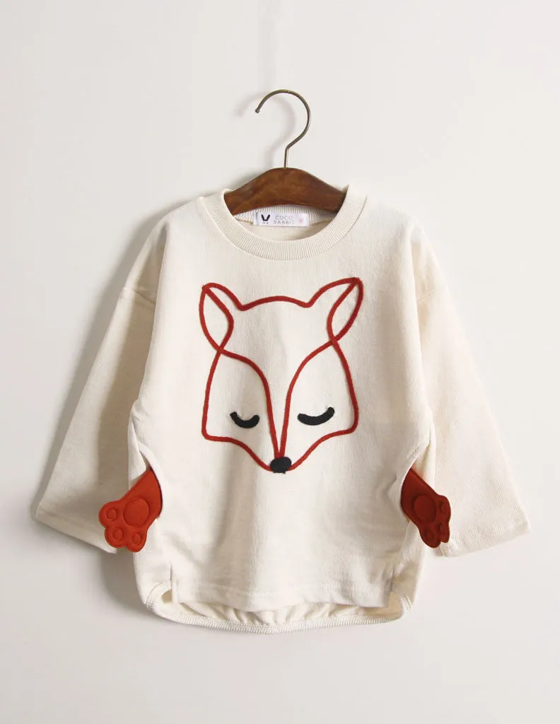 Fox Paw Jumper Cream