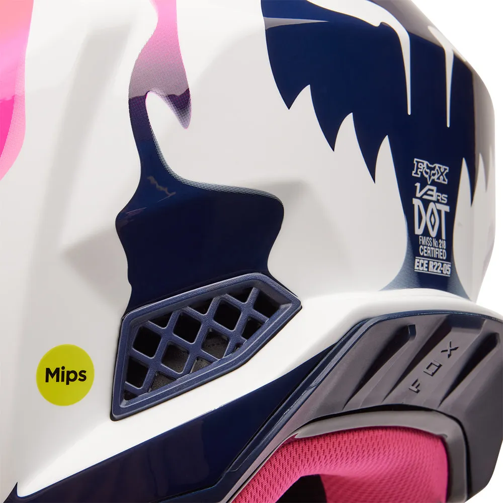 FOX V3 RS RYVR HELMET MIPS LE ECE [WHITE/NAVY]