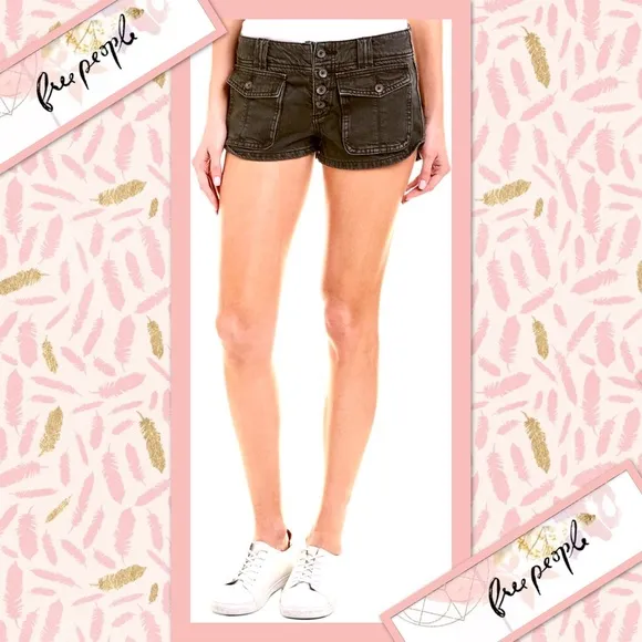 Free People Cora Shorts in Carbon (Black)