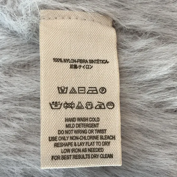 Free People Faux Fur Silver Cloud Cardigan, Size M