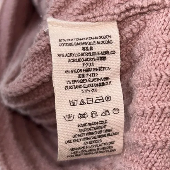 Free People Pink I Can’t Wait Cropped Cuff Oversized Sweater Rose Pink Women's L