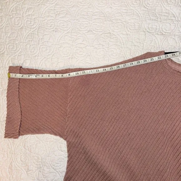 Free People Pink I Can’t Wait Cropped Cuff Oversized Sweater Rose Pink Women's L