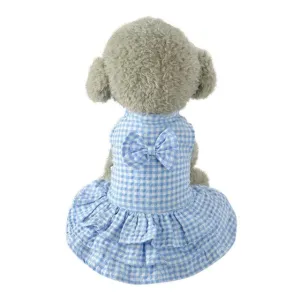 Gingham Party Dress With Bow Detail