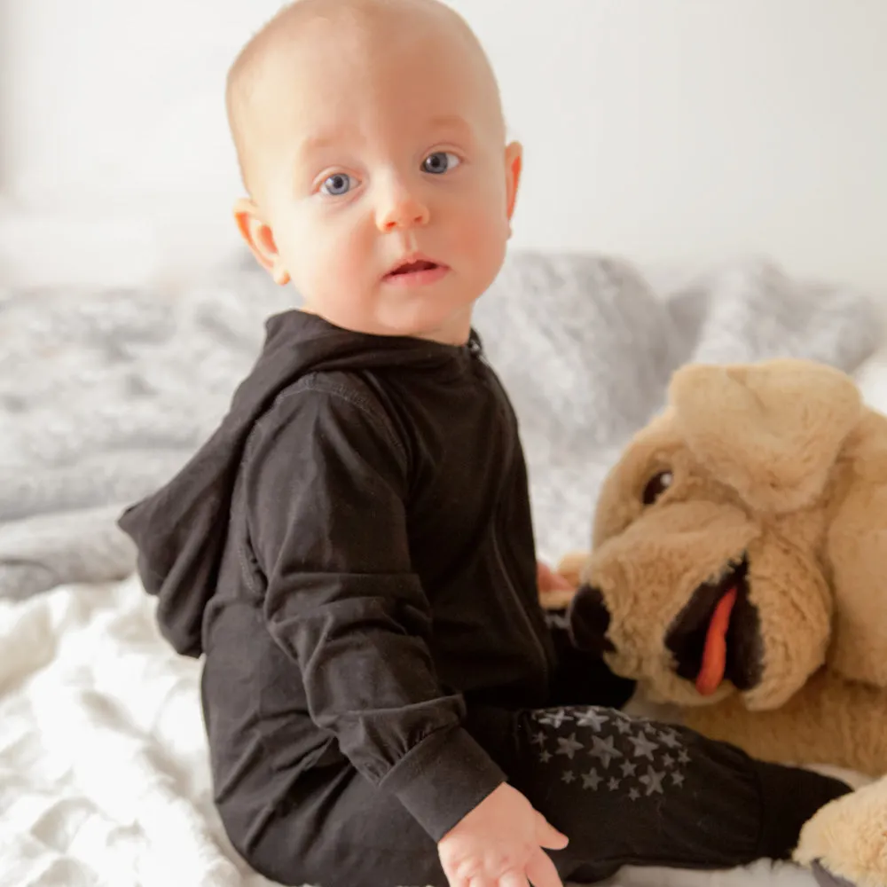 Go Little One Go - Black Romper