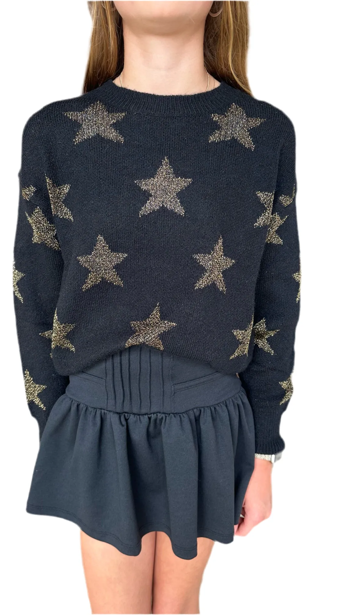 Gold Stars Knitted Sweater..