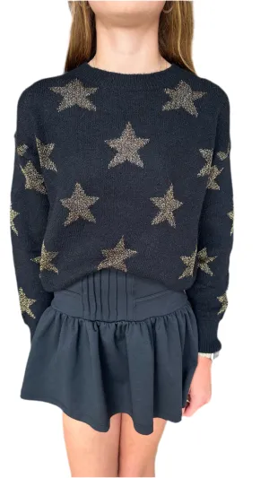 Gold Stars Knitted Sweater..