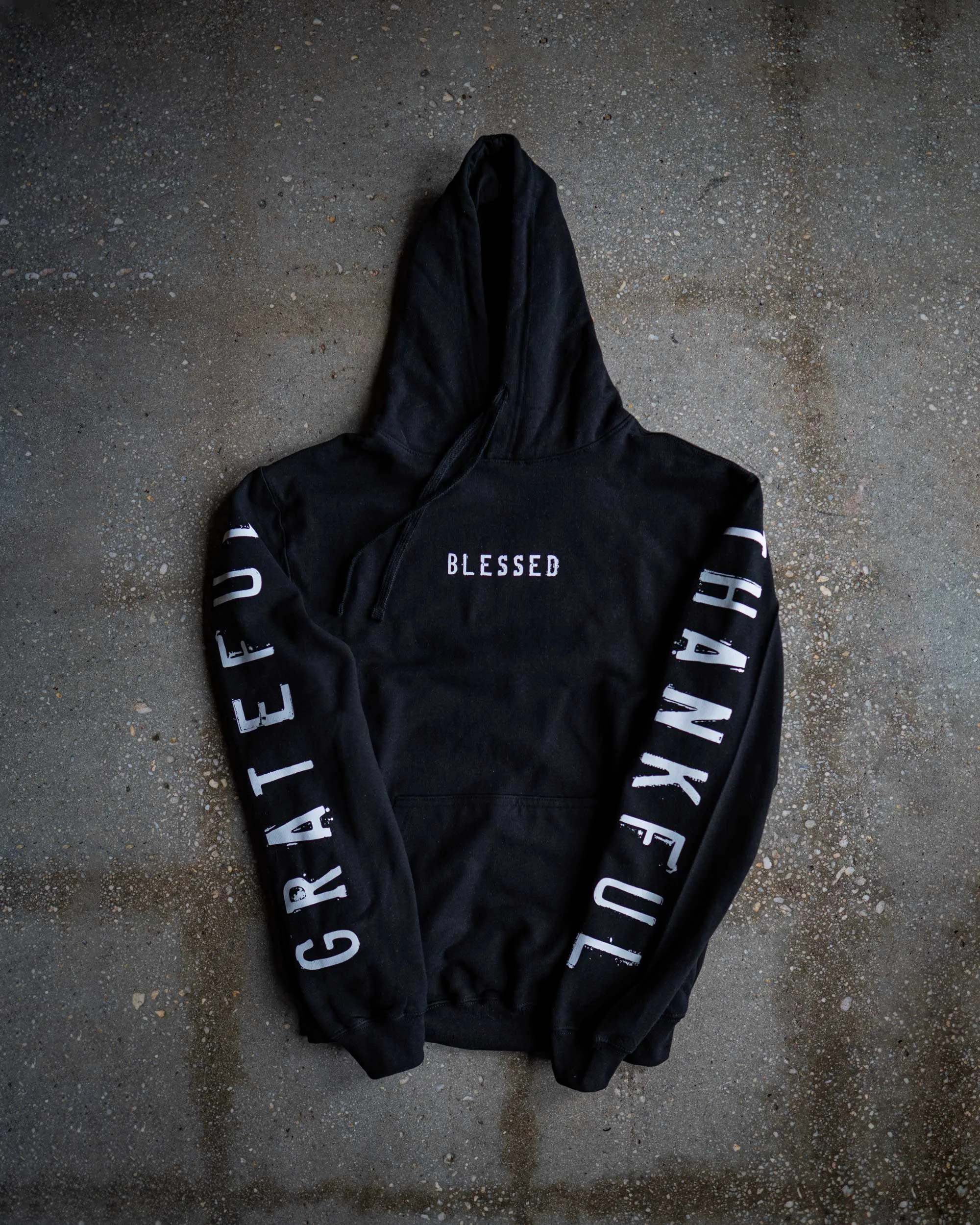 Grateful Thankful Blessed Adult Box Hoodie