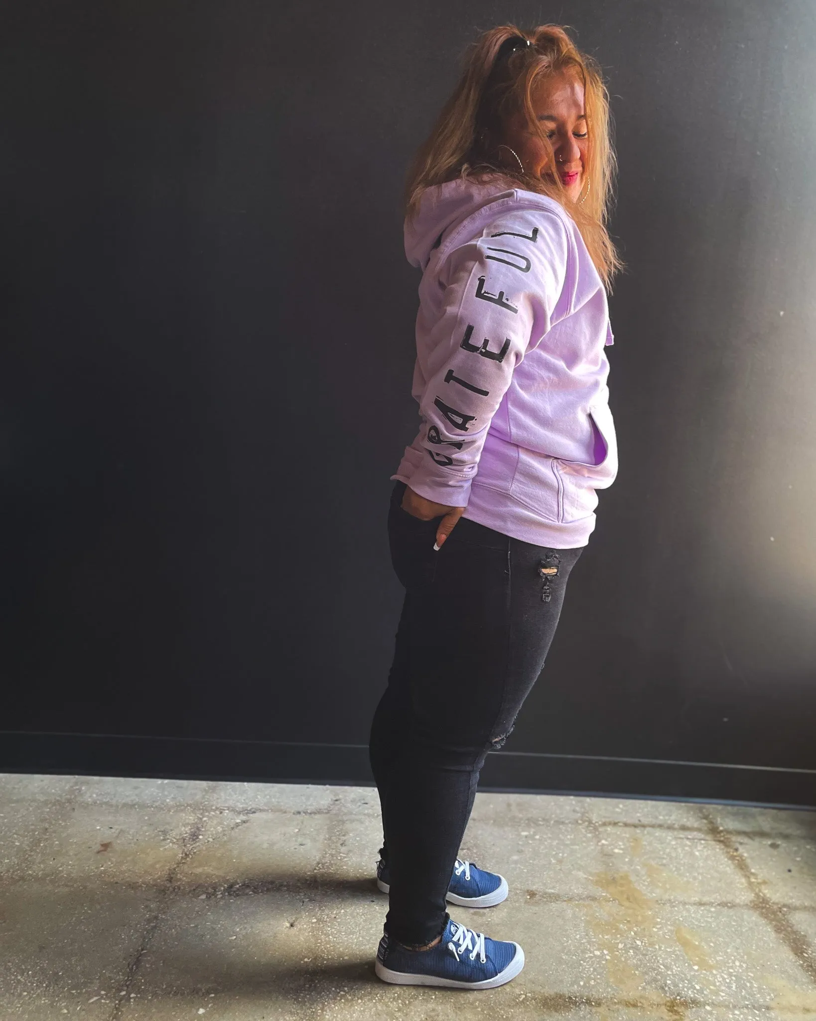 Grateful Thankful Blessed Adult Box Hoodie