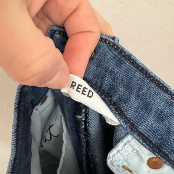 GRLFRND Reed Light Wash Blue Denim Cropped High Rise Skinny Jean Womens 28