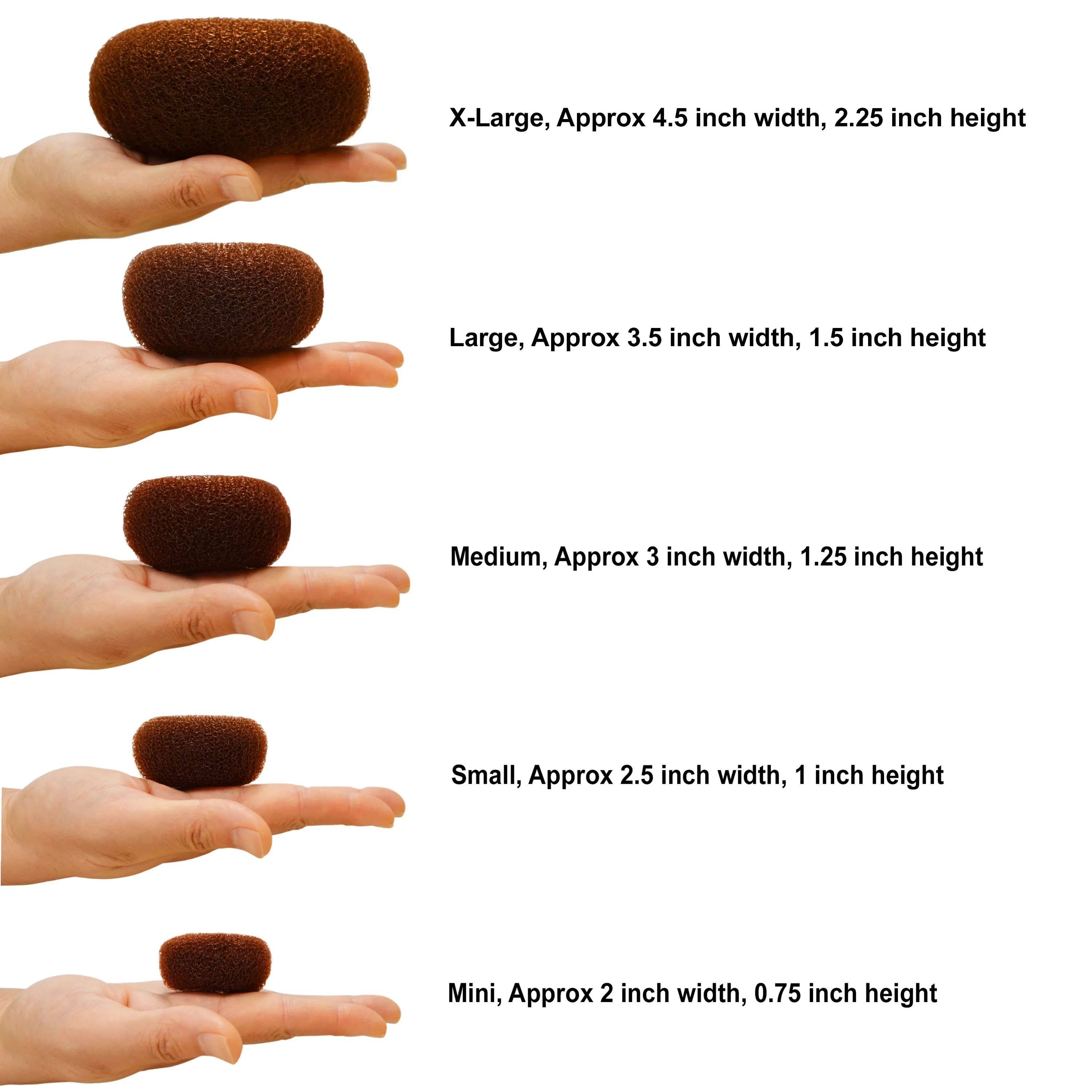 Hair Donut Bun Maker (Brown Color)
