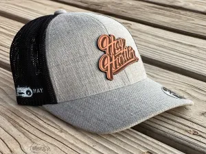 Hay Hustler Leather Patch Curve Bill Hat