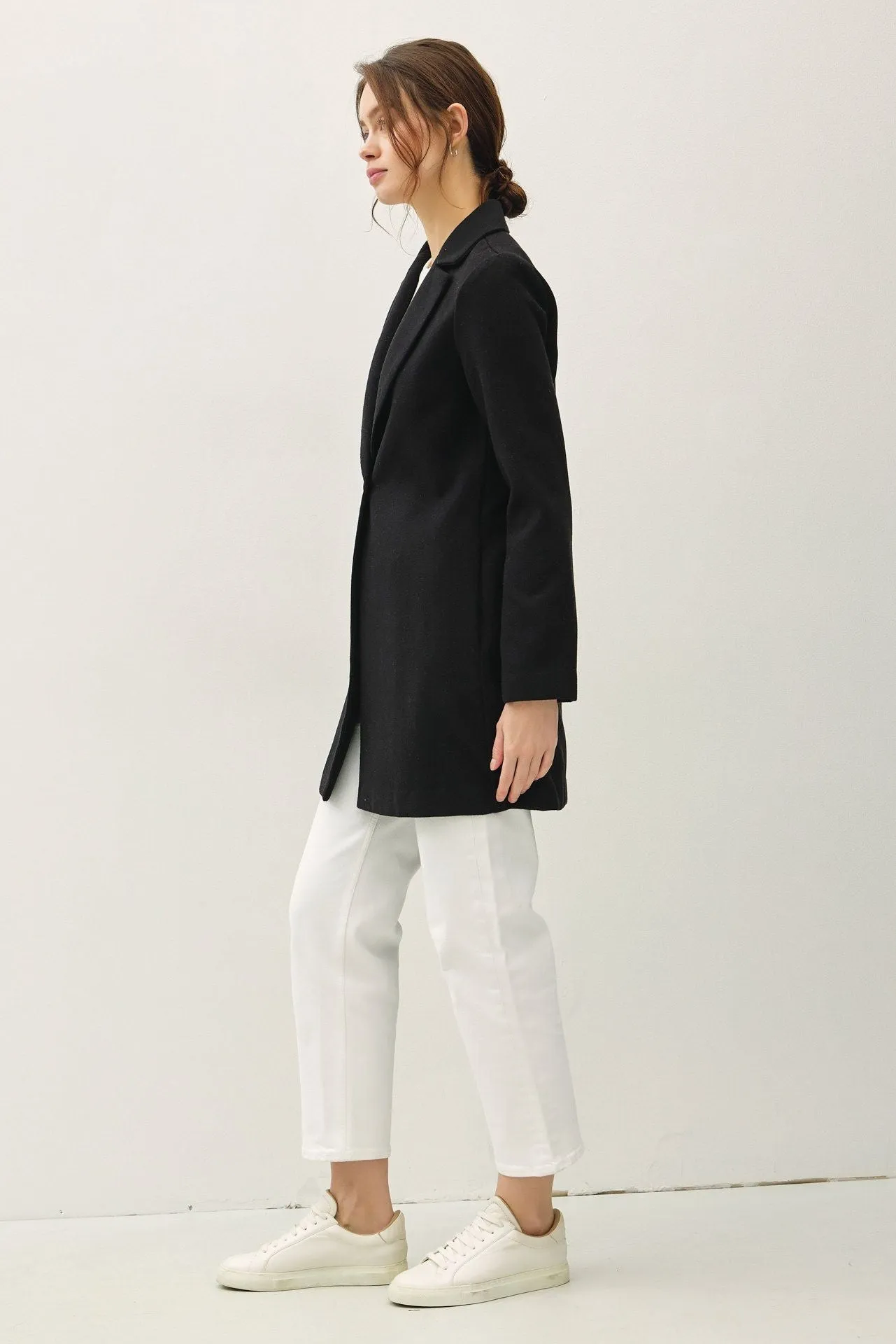 Hazel Blues® |  Be Cool Single Button Long Sleeve Coat with Pockets