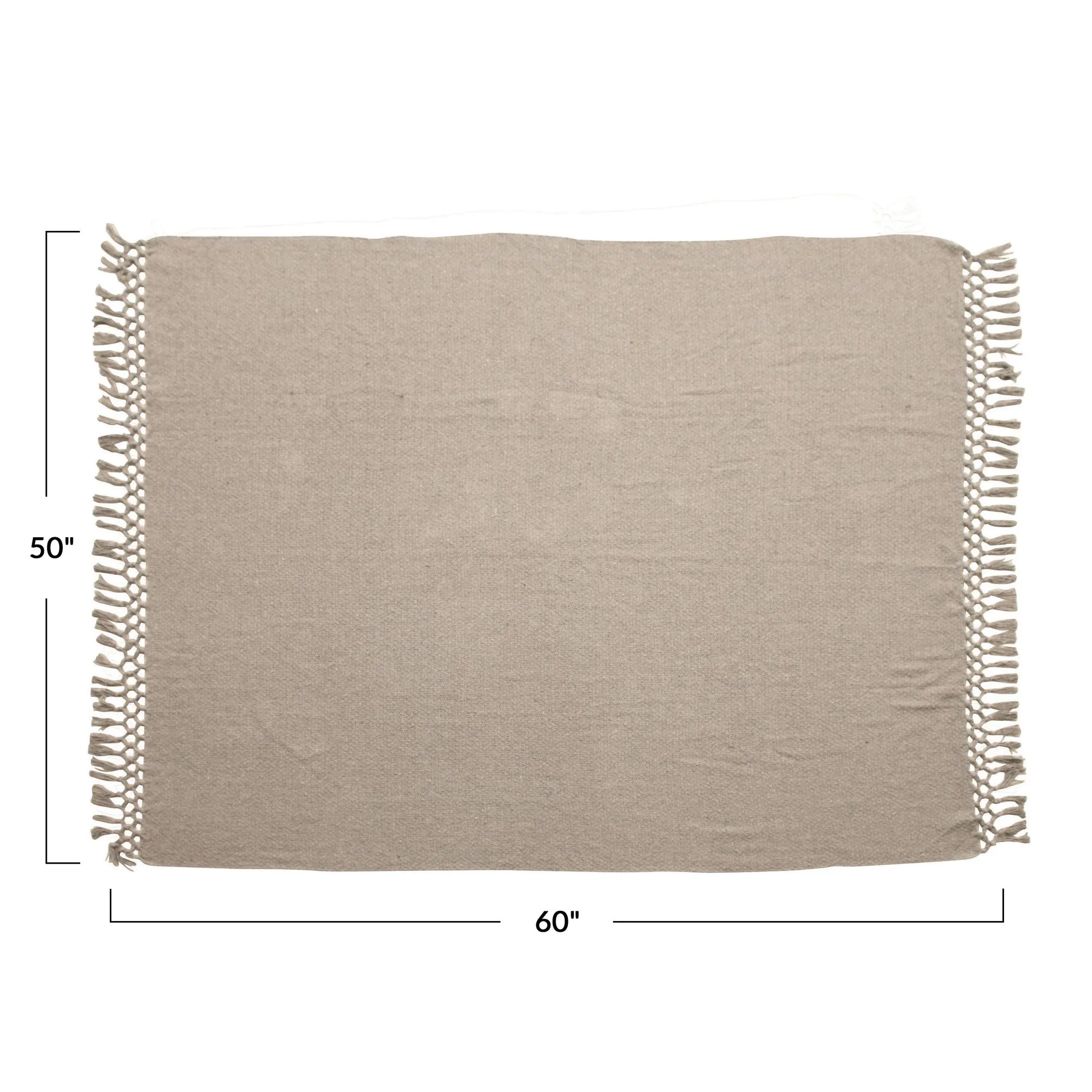 HEATHER COTTON TASSELED THROW