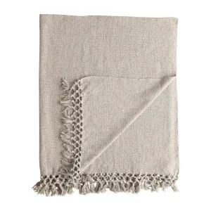 HEATHER COTTON TASSELED THROW