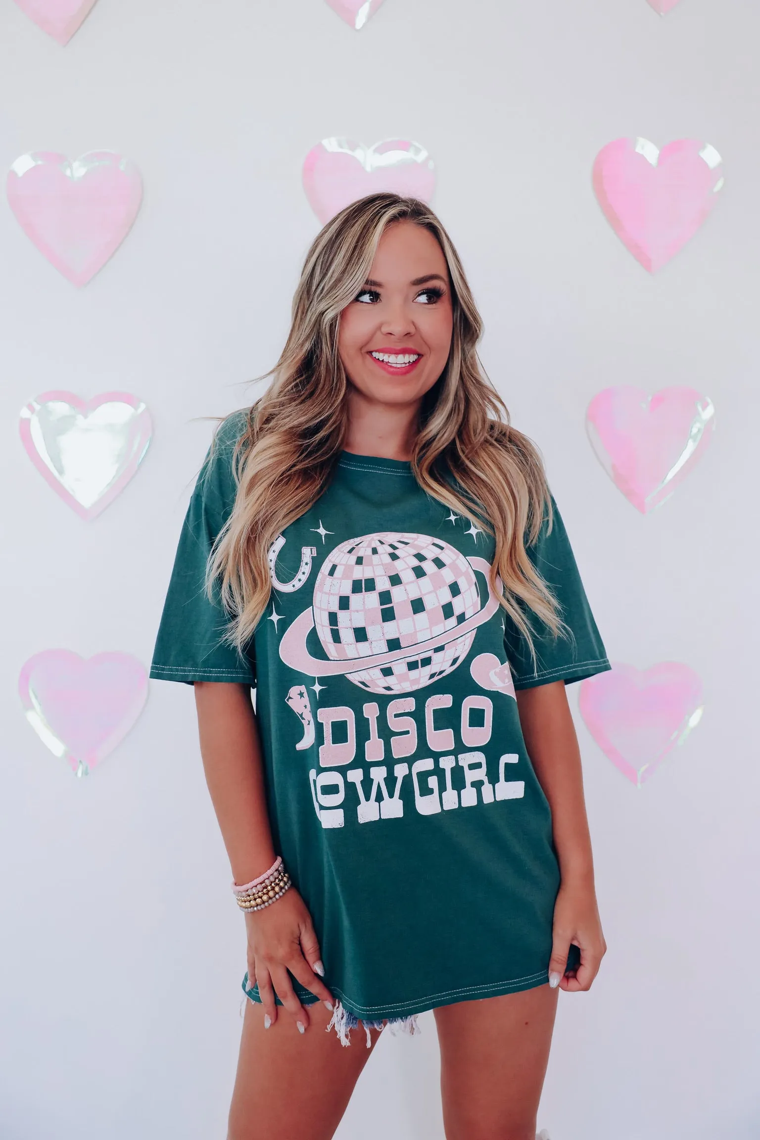 Horseshoe Disco Cowgirl Graphic Tee