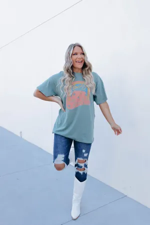 Howdy Cowboy Hat Graphic Tee - Olive