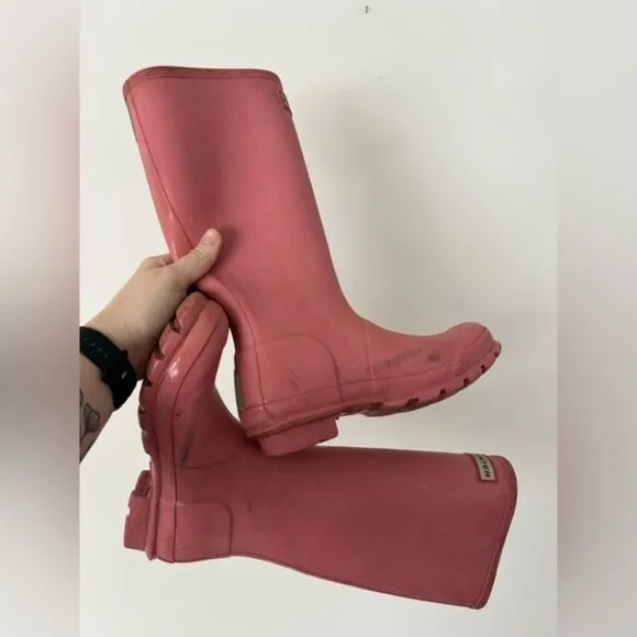 Hunter Boots Girls 6 Light Pink