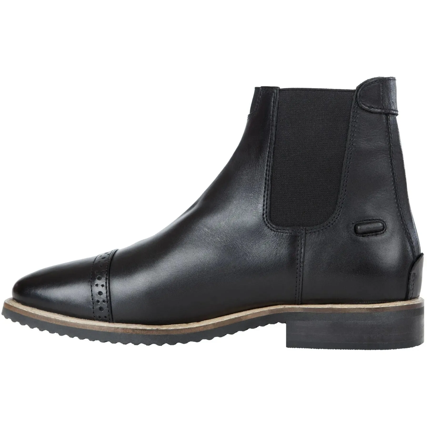 Huntley Equestrian Adult Classic Black Leather Zipper Paddock Boot