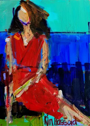 I'll Be The One In The Red Dress- 9x12