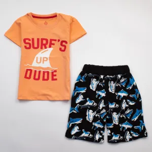 Infant Baba Half Sleeves 2 Piece Suit ( Surf )