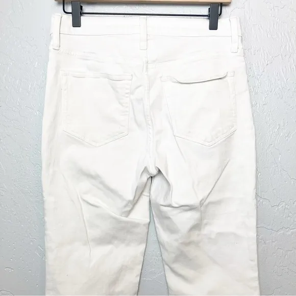 J. Crew White Mid-Rise Flare Crop Jeans Size 29