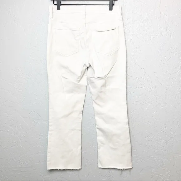 J. Crew White Mid-Rise Flare Crop Jeans Size 29