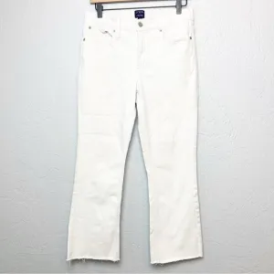 J. Crew White Mid-Rise Flare Crop Jeans Size 29