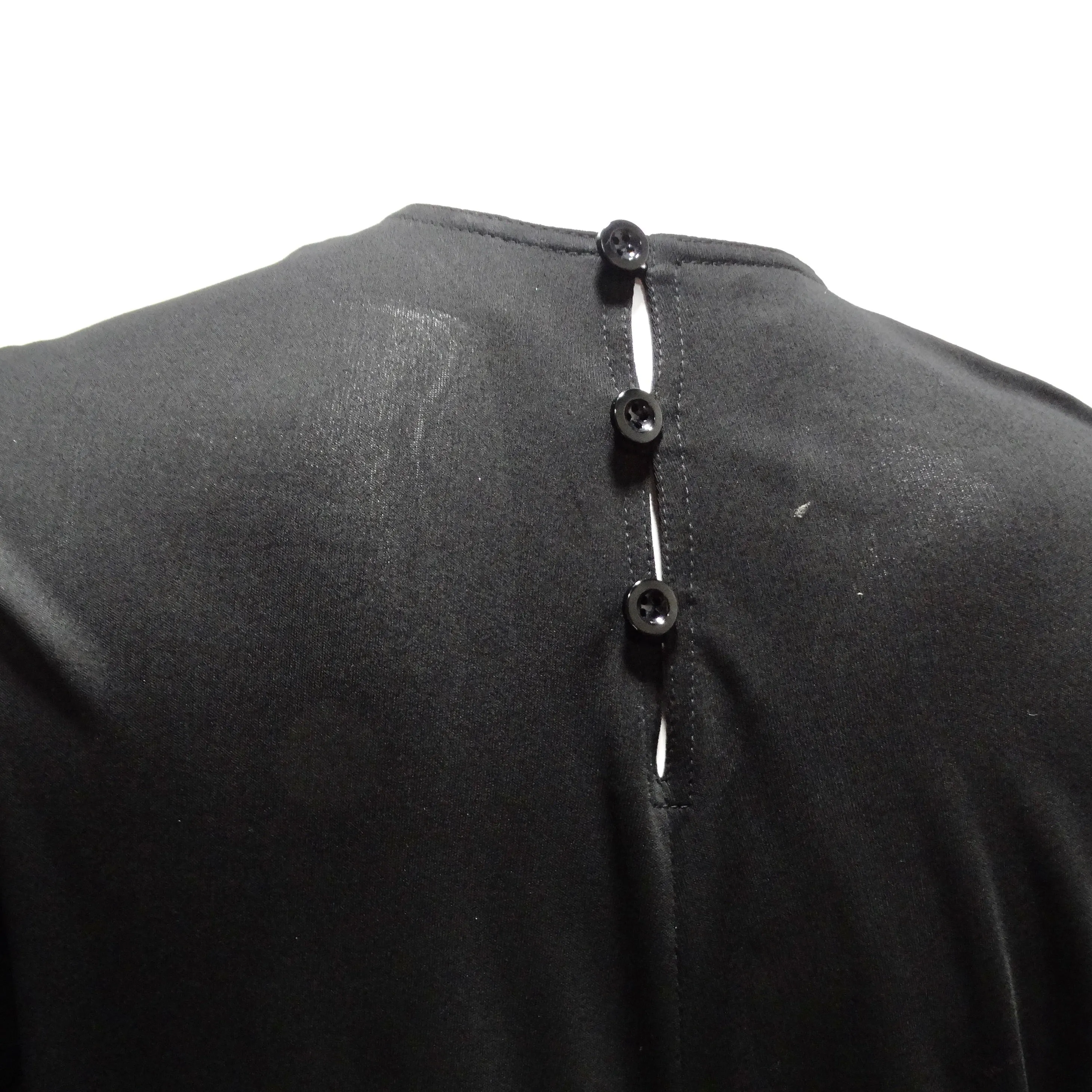 Jean Mur 1980s Black Keyhole Maxi Dress