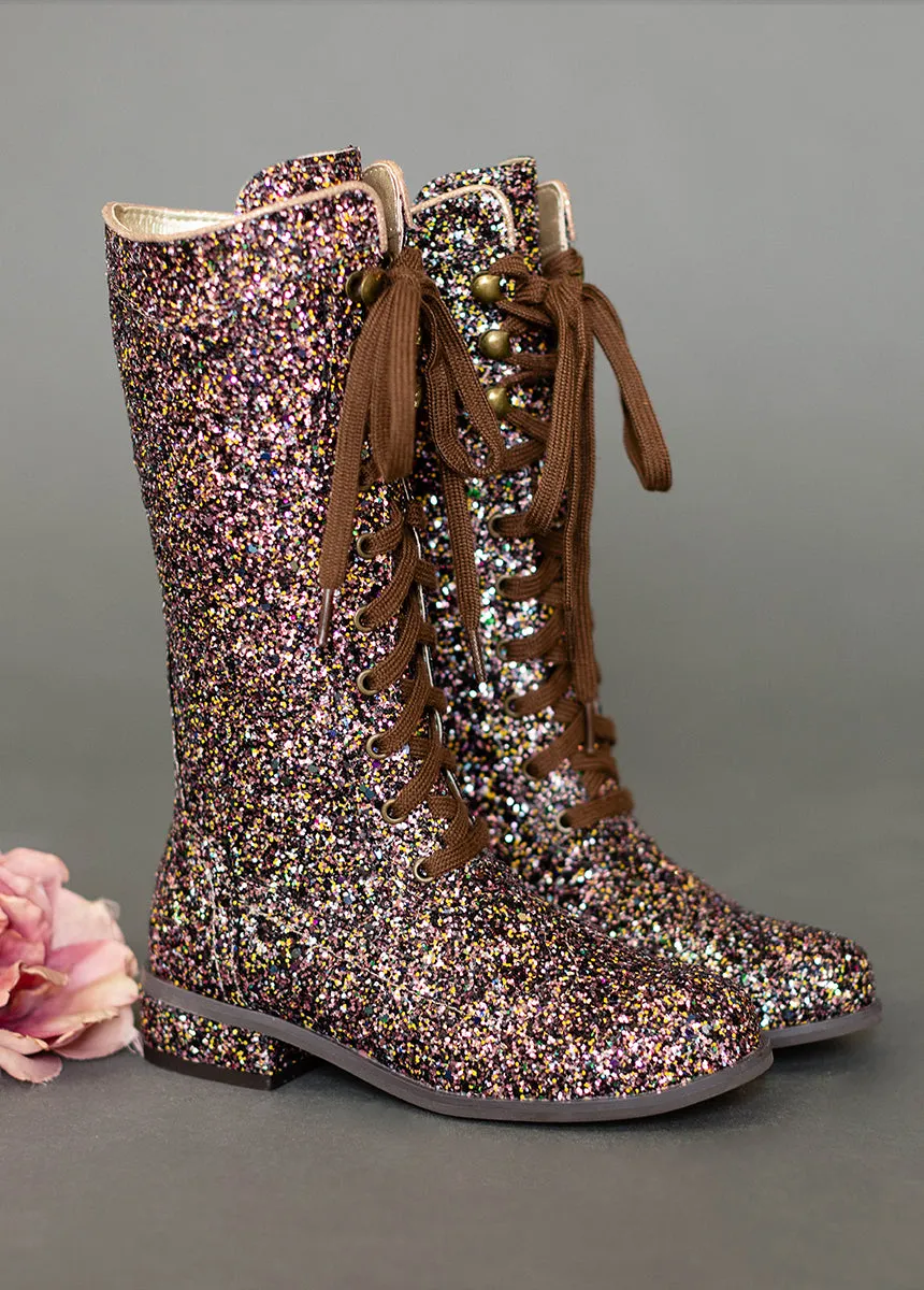 Keiko Tall Boots in Confetti Glitter
