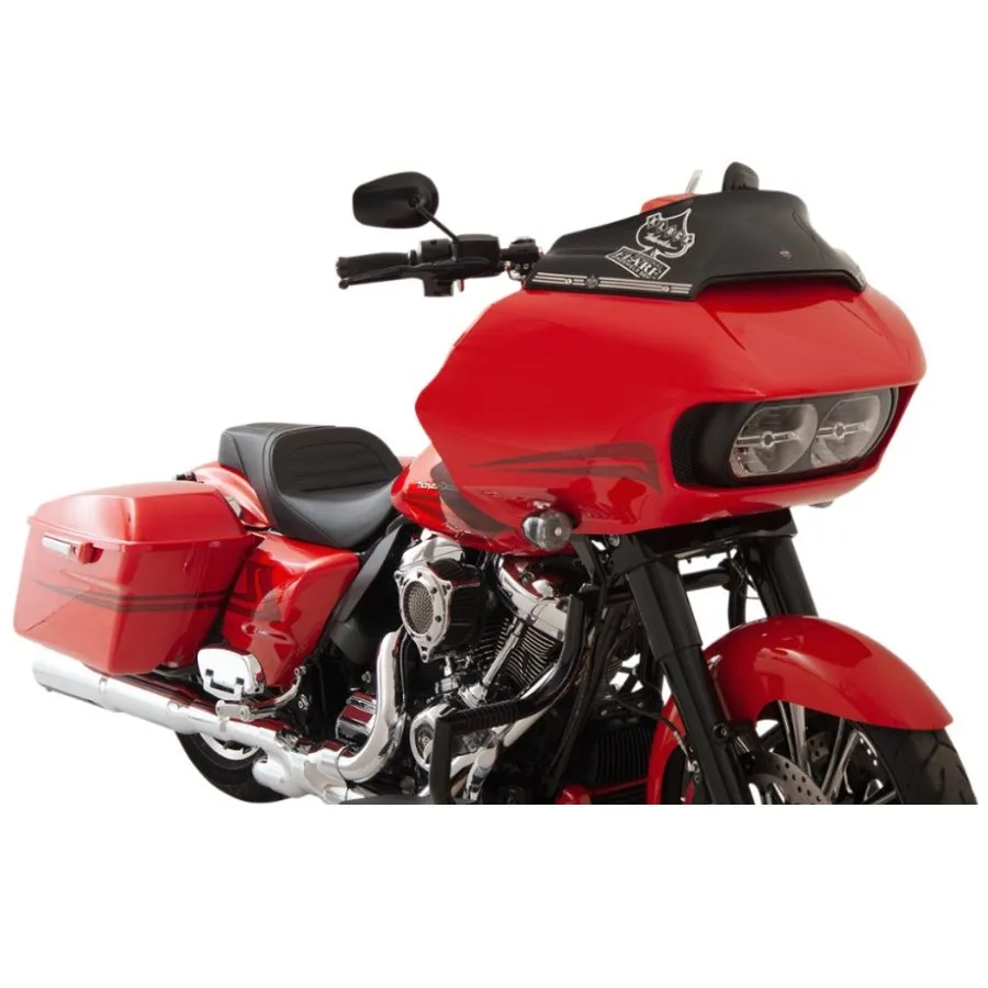 Klockwerks Sport Flare Windshield - 6" - Black - For 2015-2024 FLTR